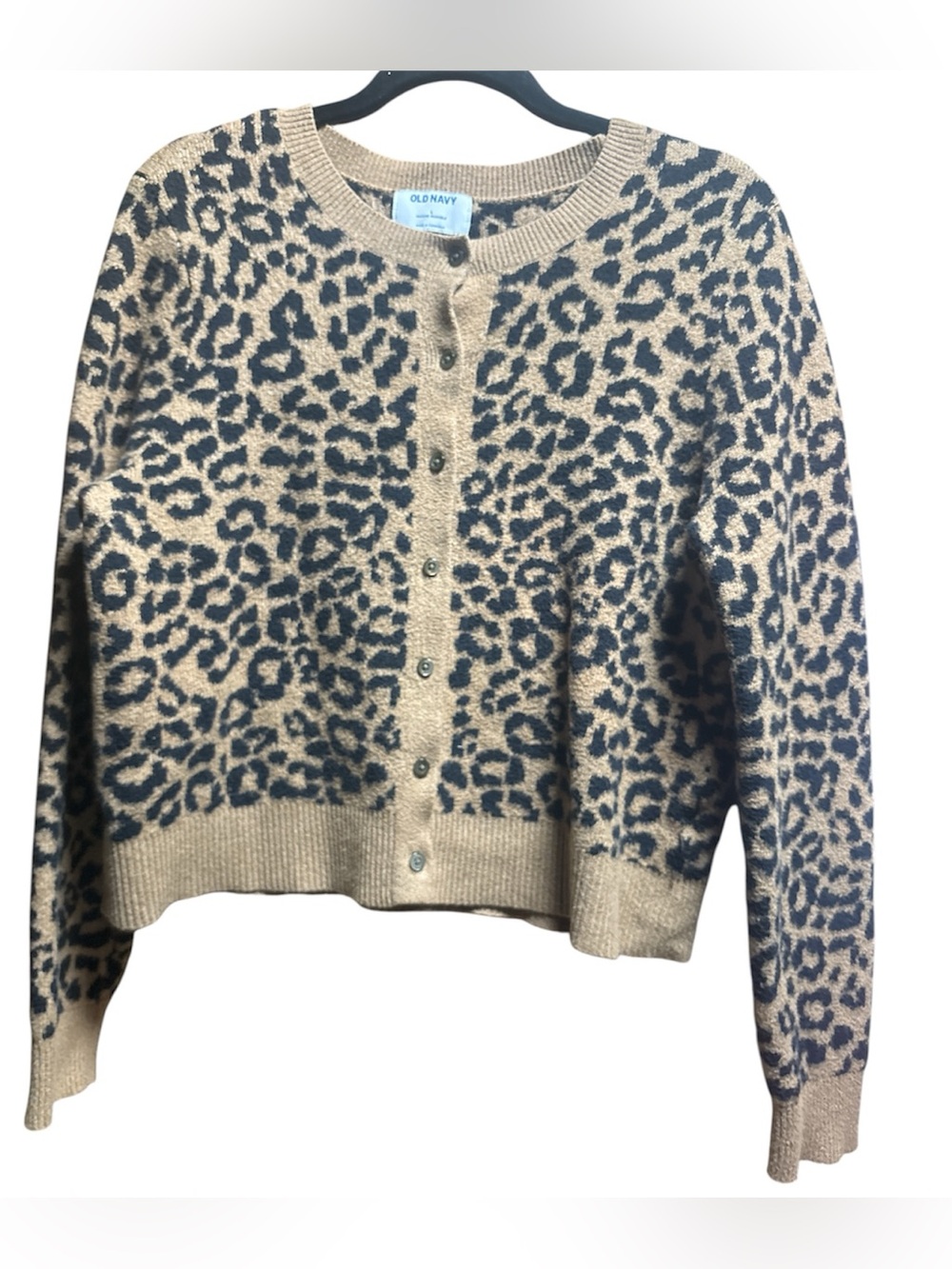 Old Navy Leopard Print Cardigan